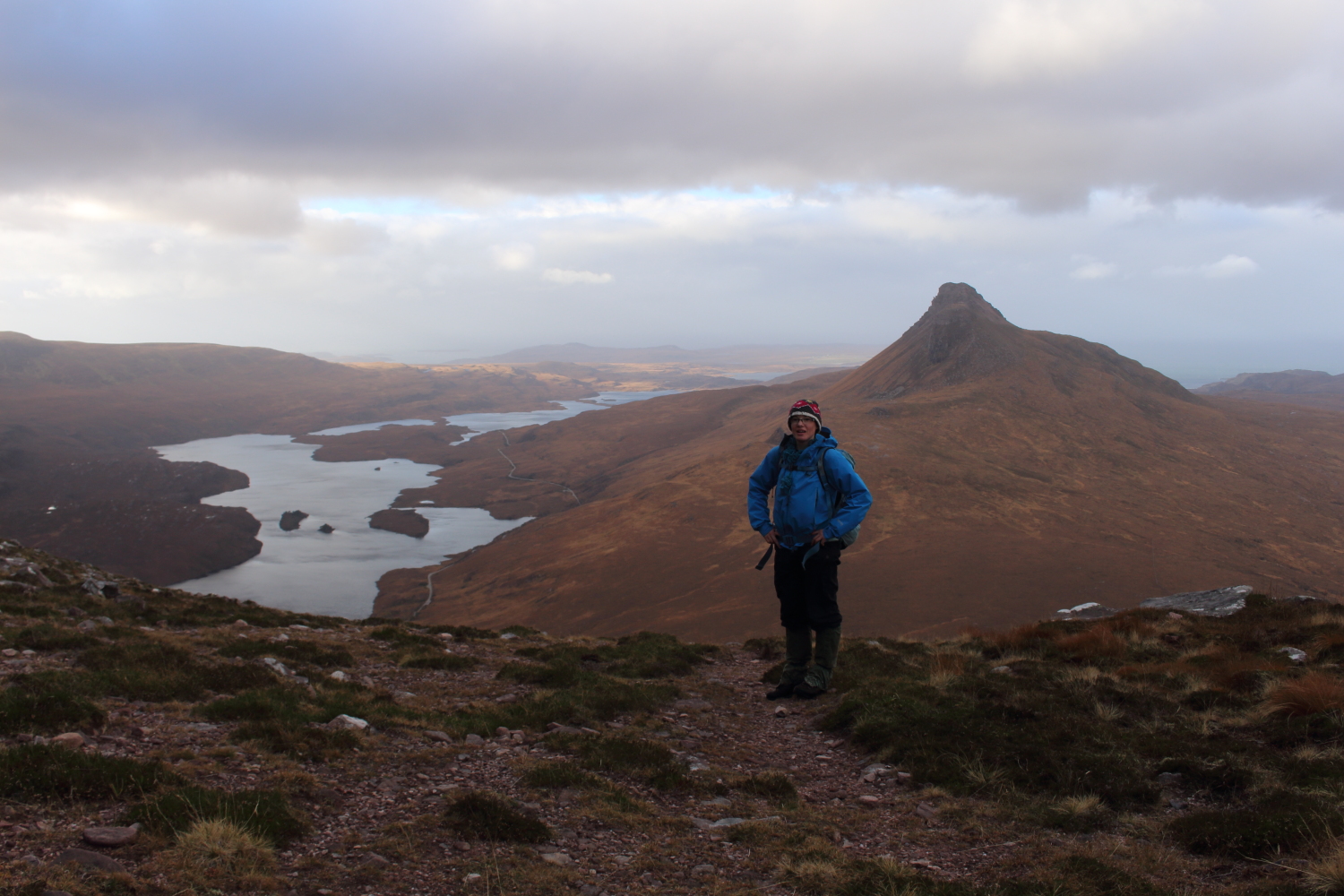 IMG_1336 Sheena, Stac Pollaidh from Cul Beag