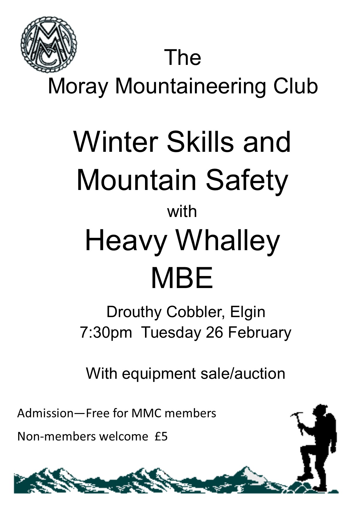 Mountain Safety talk poster