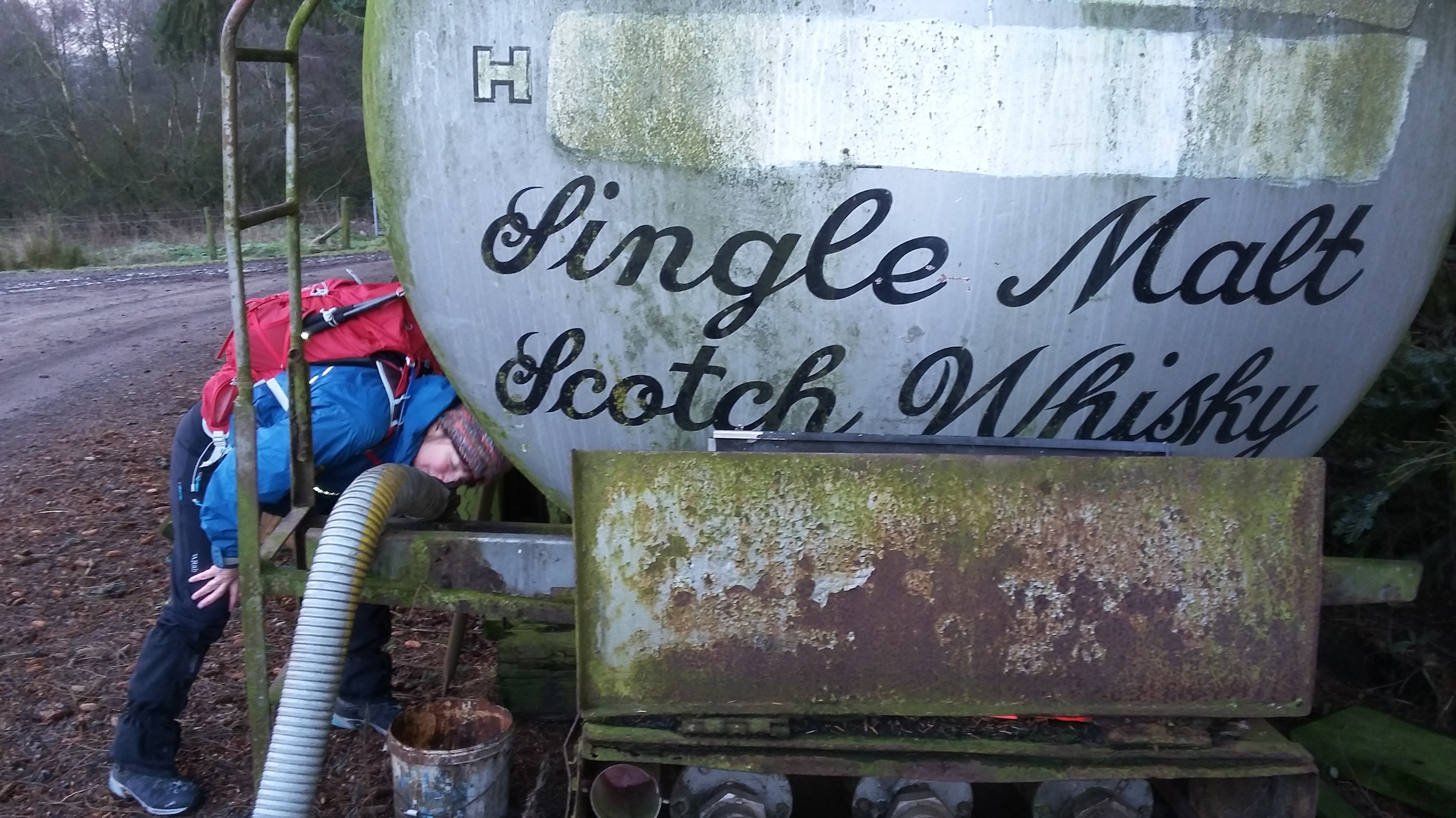 Fiona Sampling the single malt