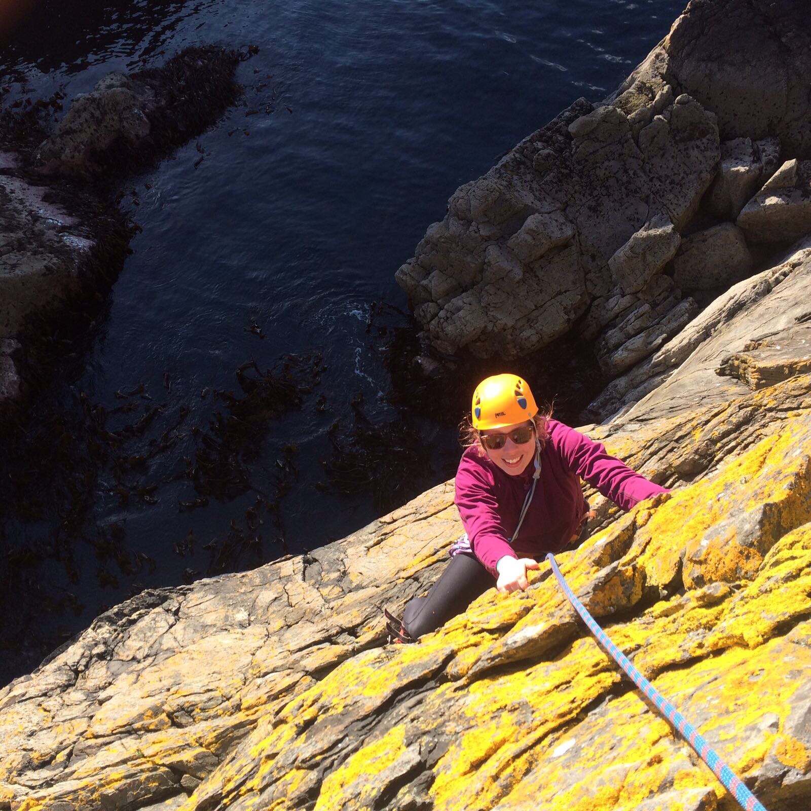 Climbing at Redhythe Point