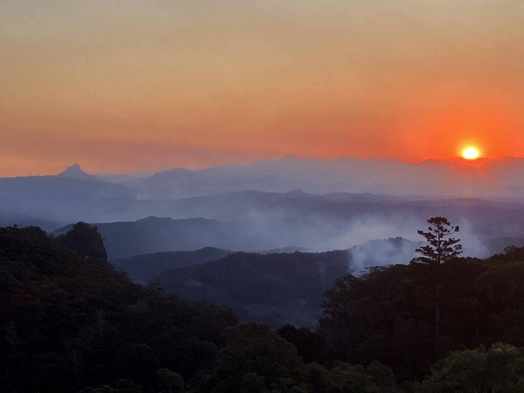 3000ft after some forest burning - Lamington NP