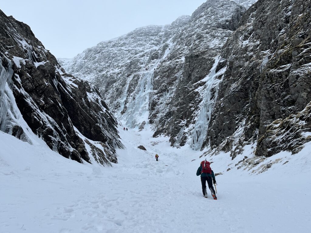 Entering Easy Gully, Coire Ardair