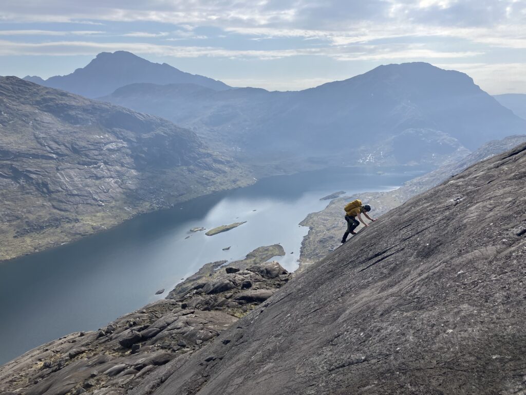 Scrambling on the Dubh Slabs