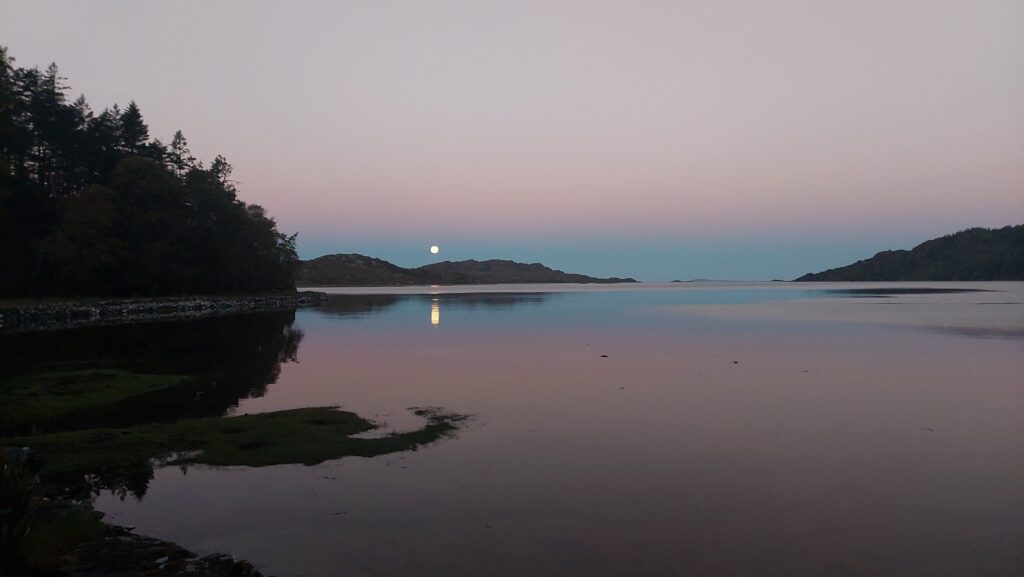 September Moon on Loch Moidart