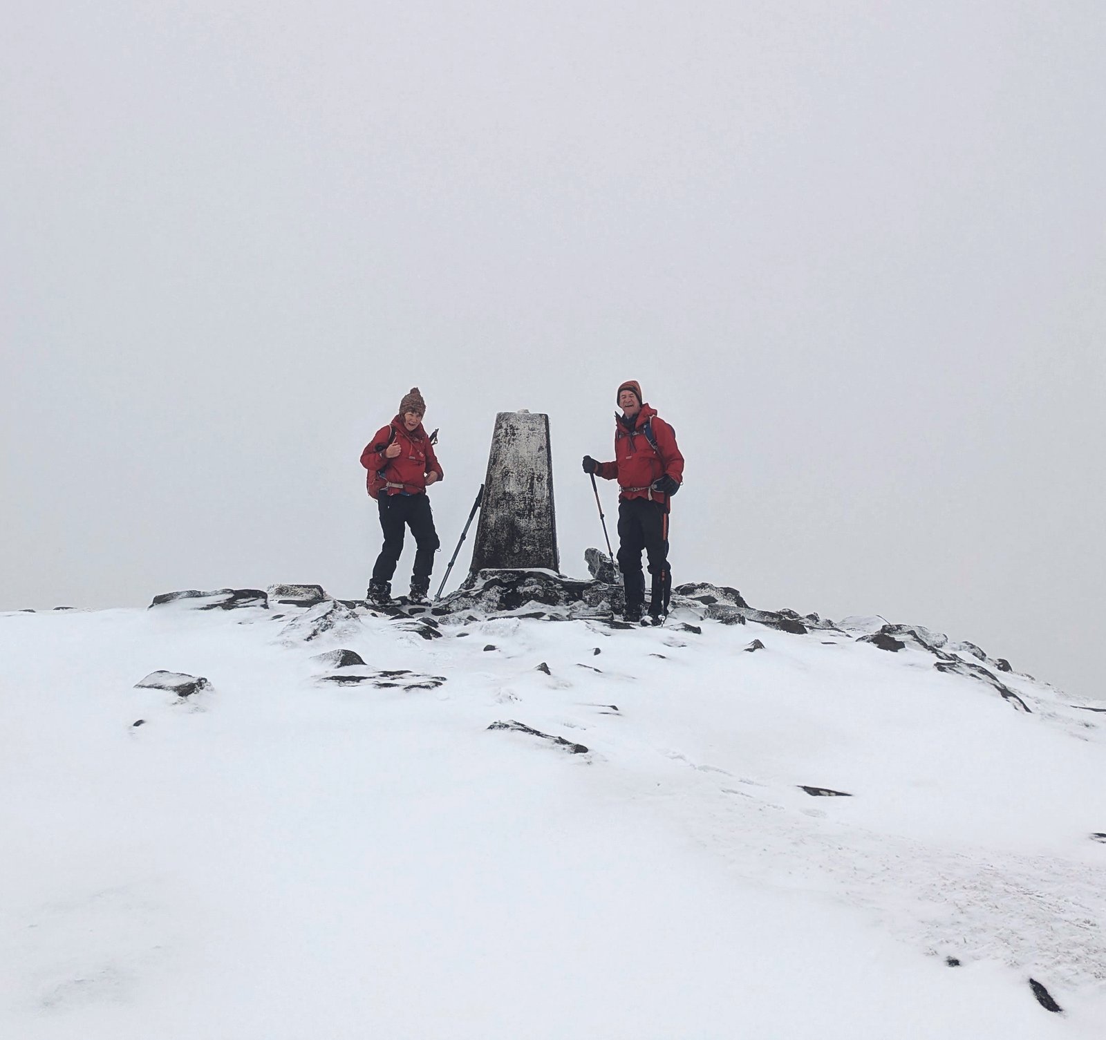 Ben Donich summit in winter