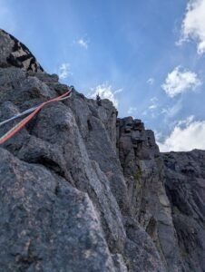 Stu and Emily, ticking off some classic climbs